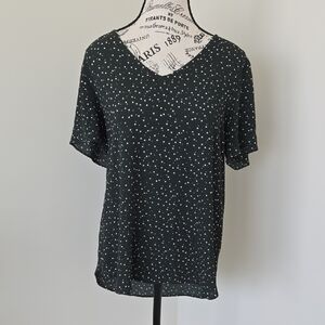 41 Hawthorn Black and White Speckled Blouse